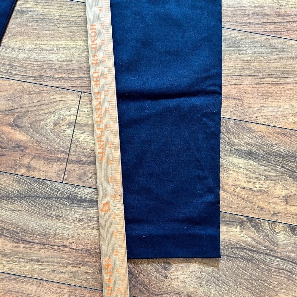 Tory Burch Navy Blue Flat Front Wool Ankle Pants - Picture 3 of 9